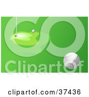 Clipart Illustration Of A Golf Ball Near The Hole On The Green by Prawny