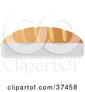 Clipart Illustration Of A Fresh Loaf Of French Bread In A Dish