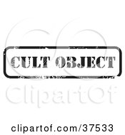 Clipart Illustration Of A Distressed Black And White Cult Object Sign by Eugene