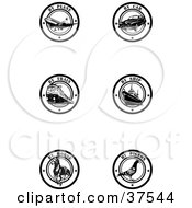 Six Black And White By Delivery Seals