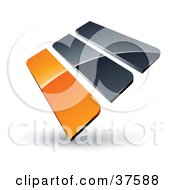 Pre-Made Logo Of Orange And Gray Bars