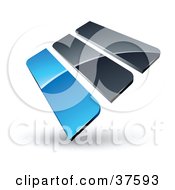 Clipart Illustration Of A Pre Made Logo Of Blue And Gray Bars by beboy #COLLC37593-0058