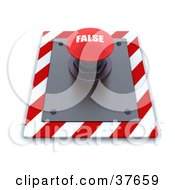 Clipart Illustration Of A Red False Push Button On A Control Panel by KJ Pargeter