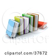 Poster, Art Print Of Row Of Colorful Thick Text Books