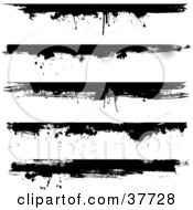 Clipart Illustration Of Black Grunge Borders