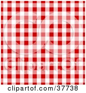 Red And White Gingham Background