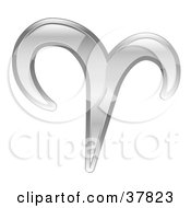 Clipart Illustration Of A Shiny Silver Virgo Zodiac Astrology Symbol