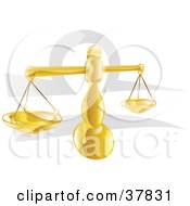 Clipart Illustration Of A Balanced Libra Scale With The Zodiac Symbol