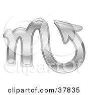 Clipart Illustration Of A Shiny Silver Scorpio Zodiac Astrology Symbol by AtStockIllustration