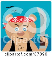 Poster, Art Print Of Teddy Bear Pirate With A Sword