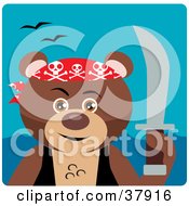 Poster, Art Print Of Pirate Bear With A Sword
