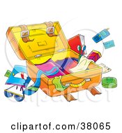 Poster, Art Print Of Clutter Around An Open Suitcase
