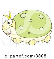 Clipart Illustration Of A Happy Green Beetle by Alex Bannykh