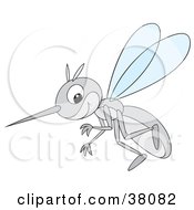 Clipart Illustration Of A Happy Mosquito