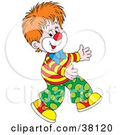 Poster, Art Print Of Young Clown Walking