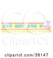 Poster, Art Print Of Pink And Yellow Train