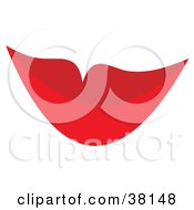 Clipart Illustration Of A Womans Red Satisfied Lips