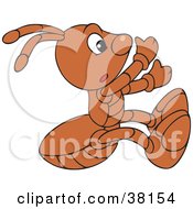 Poster, Art Print Of Climbing Brown Ant