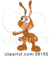 Clipart Illustration Of A Friendly Brown Ant by Alex Bannykh