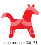 Poster, Art Print Of Red Silhouetted Horse