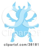 Poster, Art Print Of Blue Silhouetted Beetle