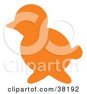 Poster, Art Print Of Orange Silhouetted Bird
