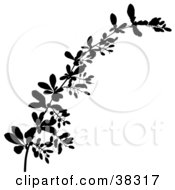 Clipart Illustration Of A Black Tree Branch Silhouette