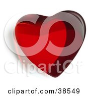 Clipart Illustration Of Light Shining Through A Glass Heart