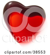 Poster, Art Print Of Single Red Glass Heart