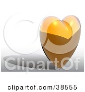 Clipart Illustration Of A Gold Heart With Shadows by dero