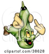 Clipart Illustration Of A Hand Gripping A Green Marker by dero