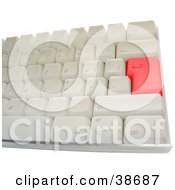 Clipart Illustration Of A Computer Keyboard With A Red Enter Key