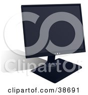 Clipart Illustration Of A Flat LCD Computer Monitor by dero