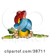 Poster, Art Print Of Depressed Colorful Parrot Slouching