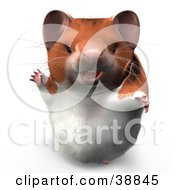 Poster, Art Print Of Hammy The Productive Hamster Waving And Smiling