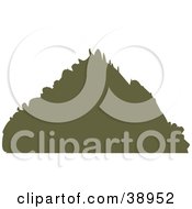 Brown Silhouetted Triangular Mountain