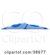 Clipart Illustration Of Blue Rolling Waves On The Surface Of The Ocean