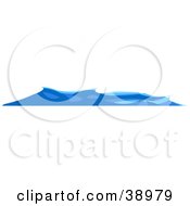 Clipart Illustration Of Blue Waves On The Surface Of The Ocean by Tonis Pan