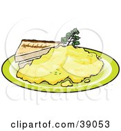 Poster, Art Print Of Two Slices Of Toast Served With Scrambled Eggs
