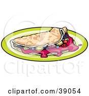 Poster, Art Print Of Breakfast Crepe Filled With Fruit