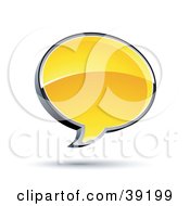 Clipart Illustration Of A Shiny Yellow Chat Window