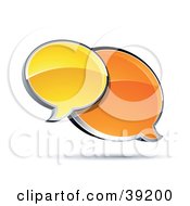 Poster, Art Print Of Two Shiny Orange And Yellow Instant Messenger Windows