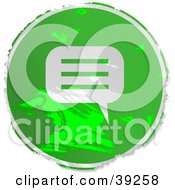 Clipart Illustration Of A Grungy Green Circular Instant Messenger Sign by Prawny