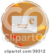 Clipart Illustration Of A Grungy Orange Circular Email Sign by Prawny