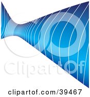 Clipart Illustration Of A Wall Of Blue With White Lines Bouncing Off Of A Surface In The Background And Heading Back Towards The Foreground