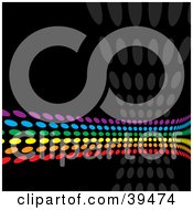Clipart Illustration Of A Dotted Rainbow Line Bouncing Off Of A Gray Dotted Trail by Arena Creative