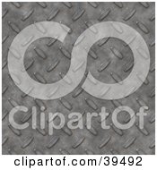 Clipart Illustration Of A Textured Diamond Plate Metal Background