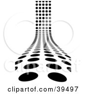 Clipart Illustration Of A Path Of Black Dots Leading Forward And Upwards by Arena Creative #COLLC39497-0094