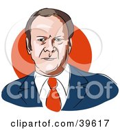 Clipart Illustration Of American President Gerald Ford