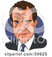 Clipart Illustration Of American President Richard Nixon by Prawny